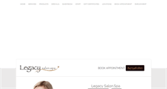 Desktop Screenshot of legacysalonspa.com